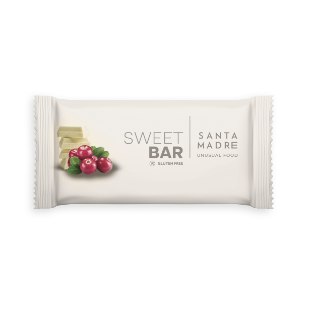 SANTA MADRE BARRETTA ENERGETICA · SWEET BAR - CHOCOLATE BIANCO E MIRTILLI