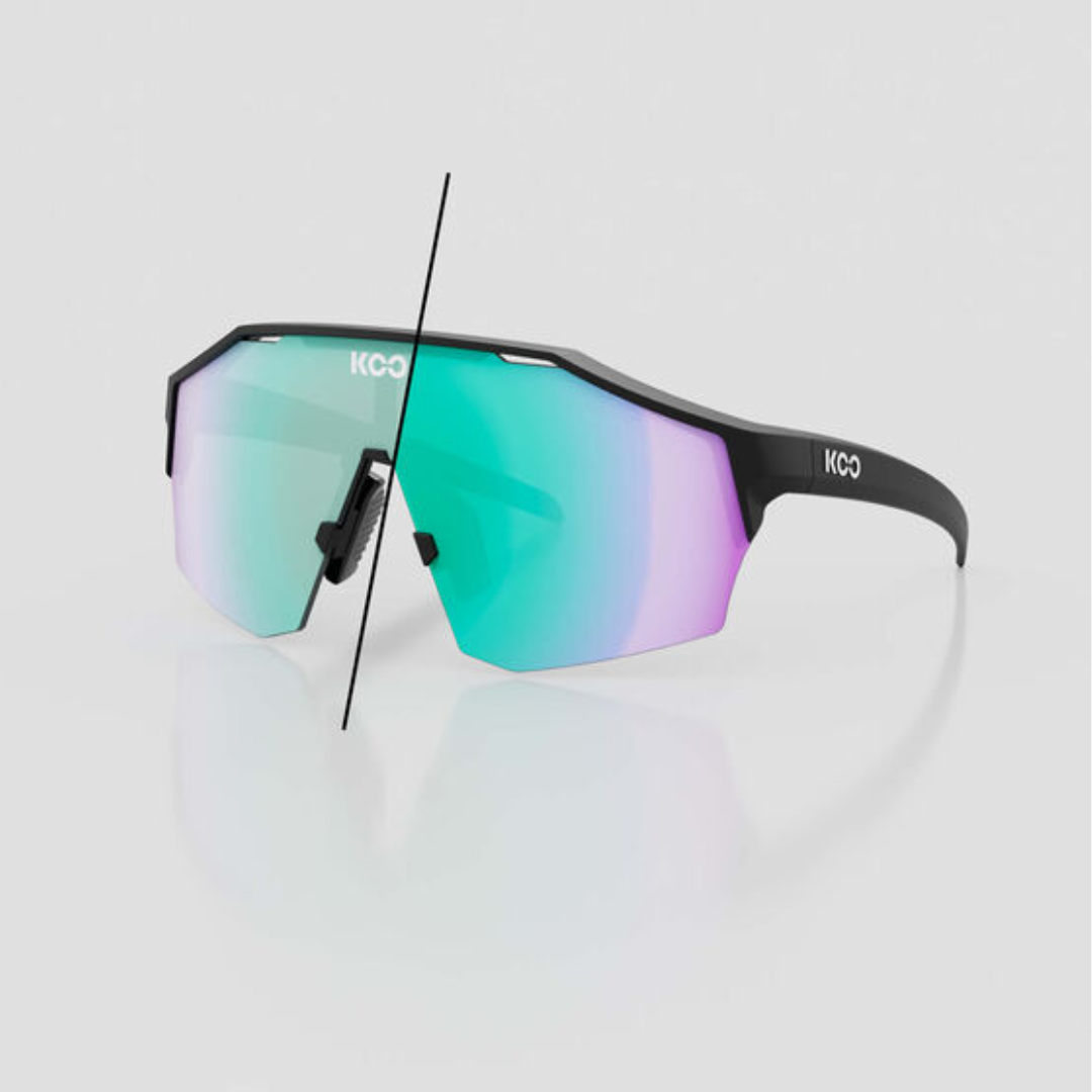 KCO OCCHIALI ALIBI Black Matt / Photochromic Green Mirror