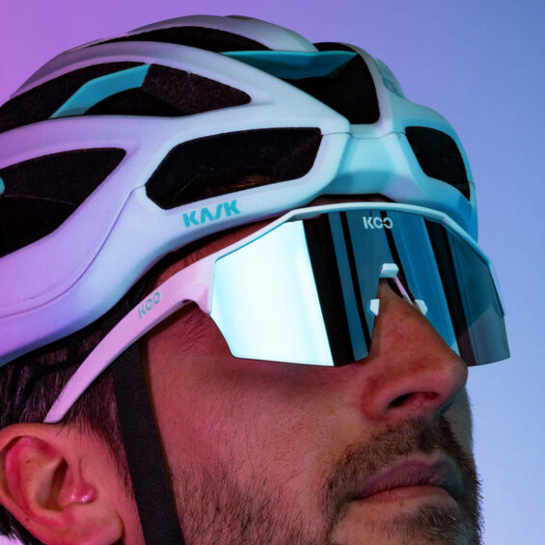 KCO ALIBI White Matt / Turquoise Mirror Sunglasses