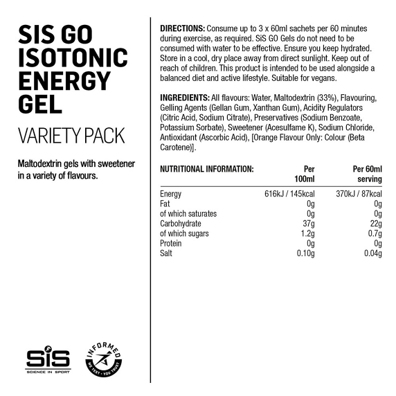 SIS GO ENERGY GEL CONFEZIONE ASSORTITA 7PEZZI X 60ml