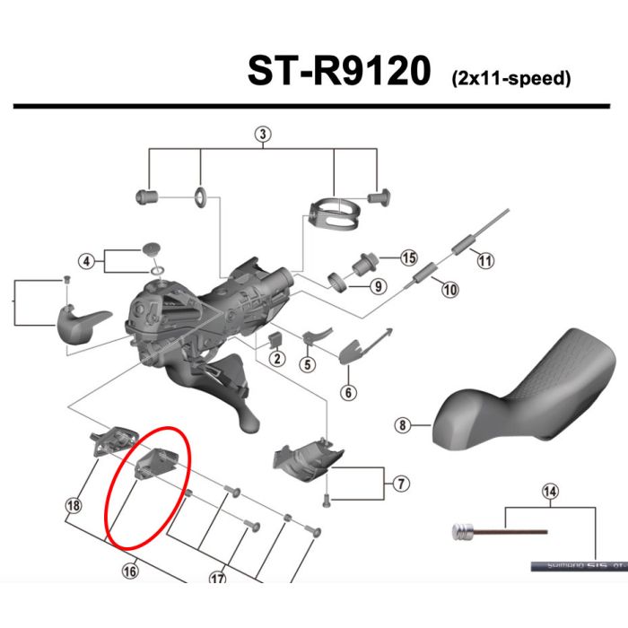 SHIMANO DIAFRAMMA L (SX) ST-R9120