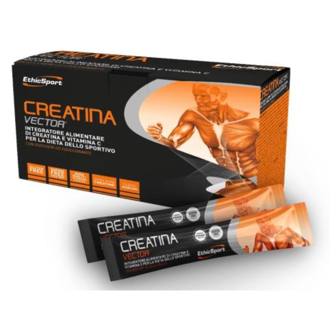 ETICHSPORT CREATINA VECTOR BUSTINE IN POLVERE 8G.