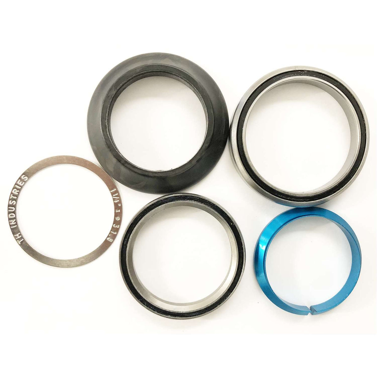 Serie Sterzo Per Bici In Alluminio, 28.6x42-52x39.8 Mm, Anodizzata Nera, Per Forcella Dritta E Conica, Parti MTB