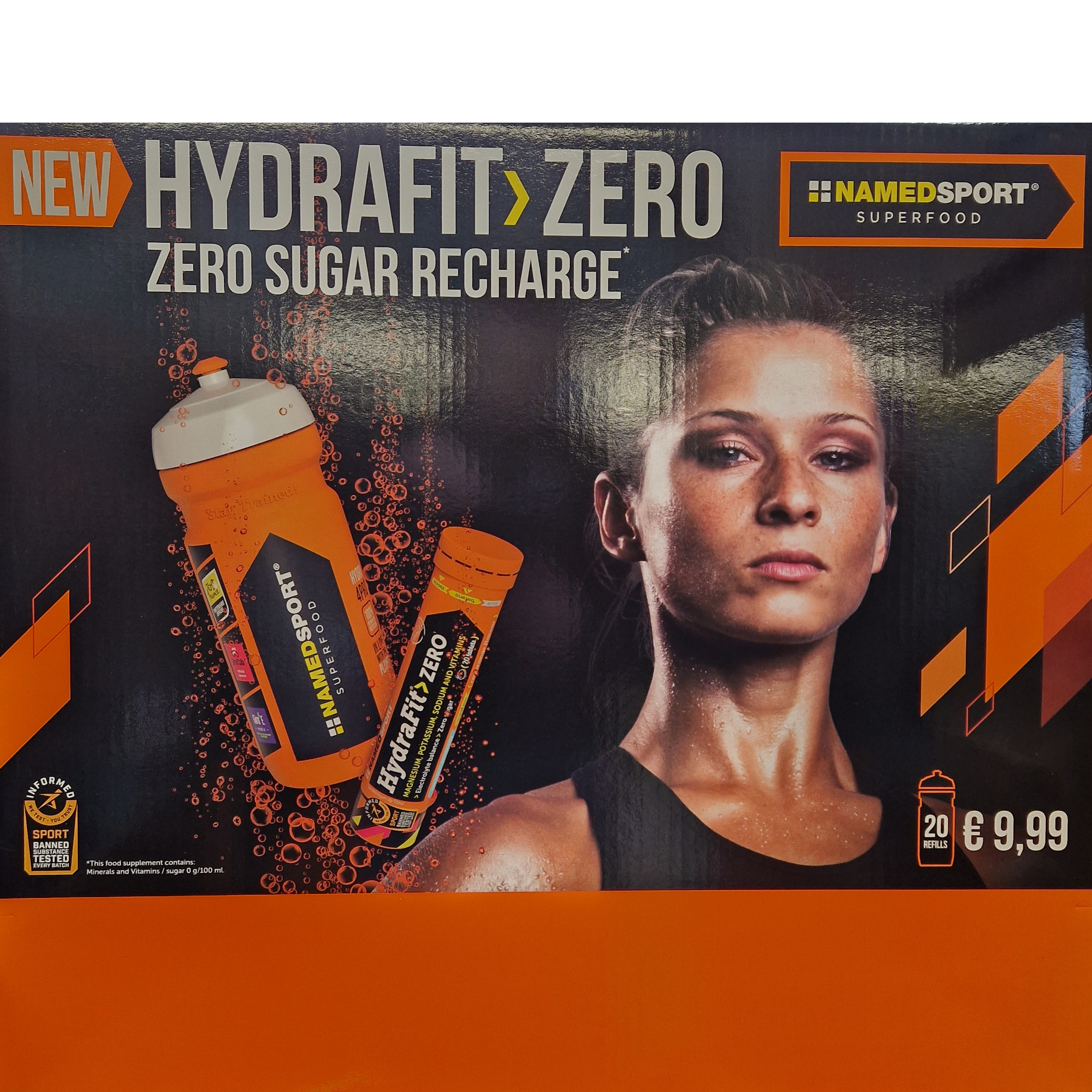 NAMED HYDRAFIT> ZERO 20 TABS + SPORTBOTTLE HYDRA4PRO