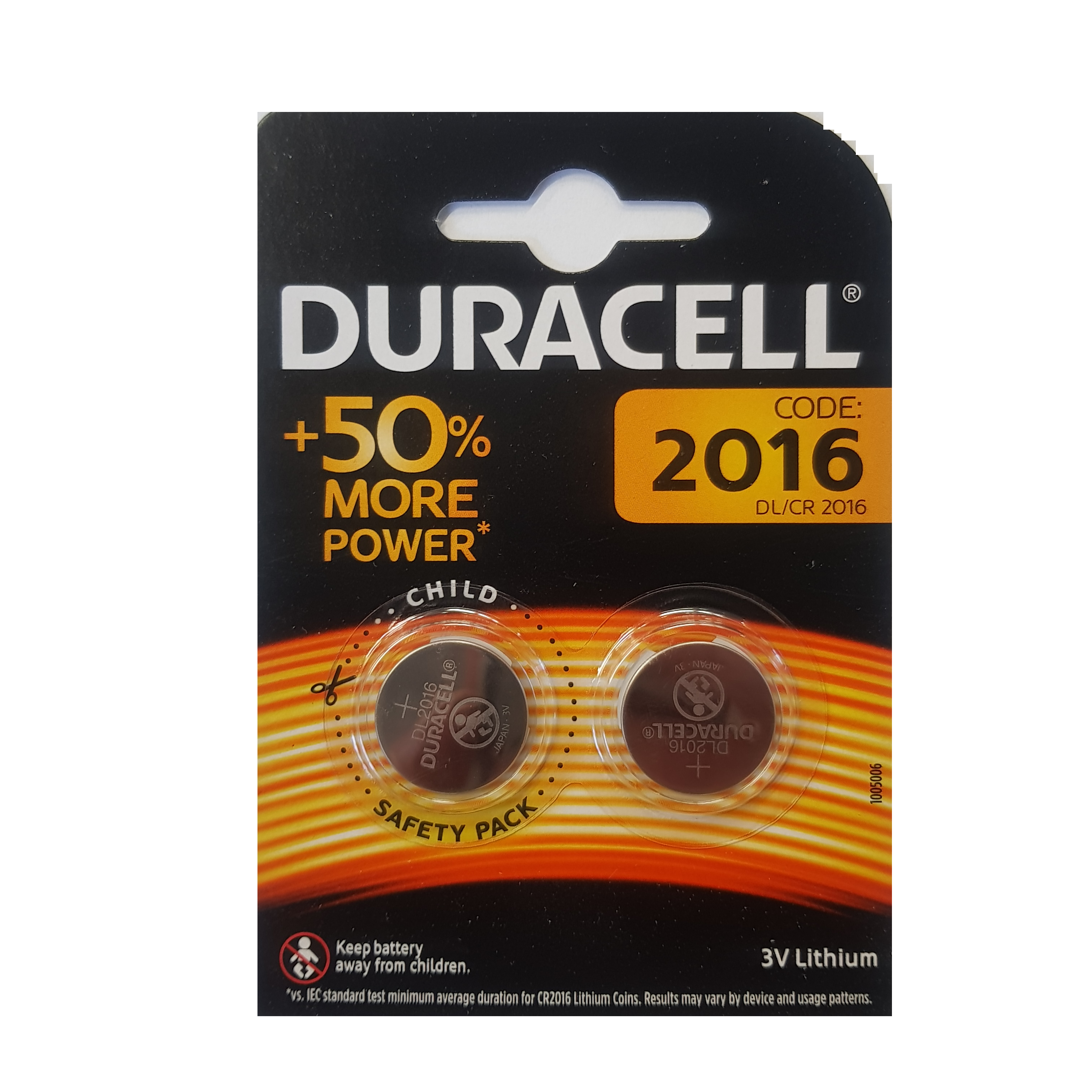 DURACELL BATTERIE CR2016 3VOLTS 2PZ.