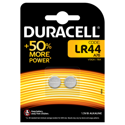 DURACELL BATTERIA LR44 1.5VOLTS BLISTER 2 PZ.